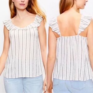 White Loft striped tank